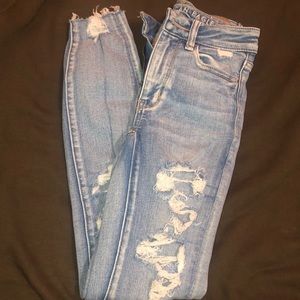 American eagle ripped jeans , size 00